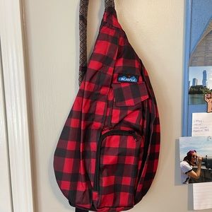 KAVU rope sling bag buffalo plaid